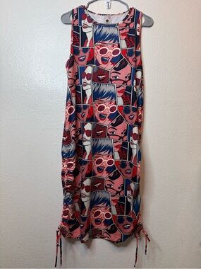 Constantly Varied Gear CVG Sleeveless Pop Art Comic Multi Way Dress Size M/L